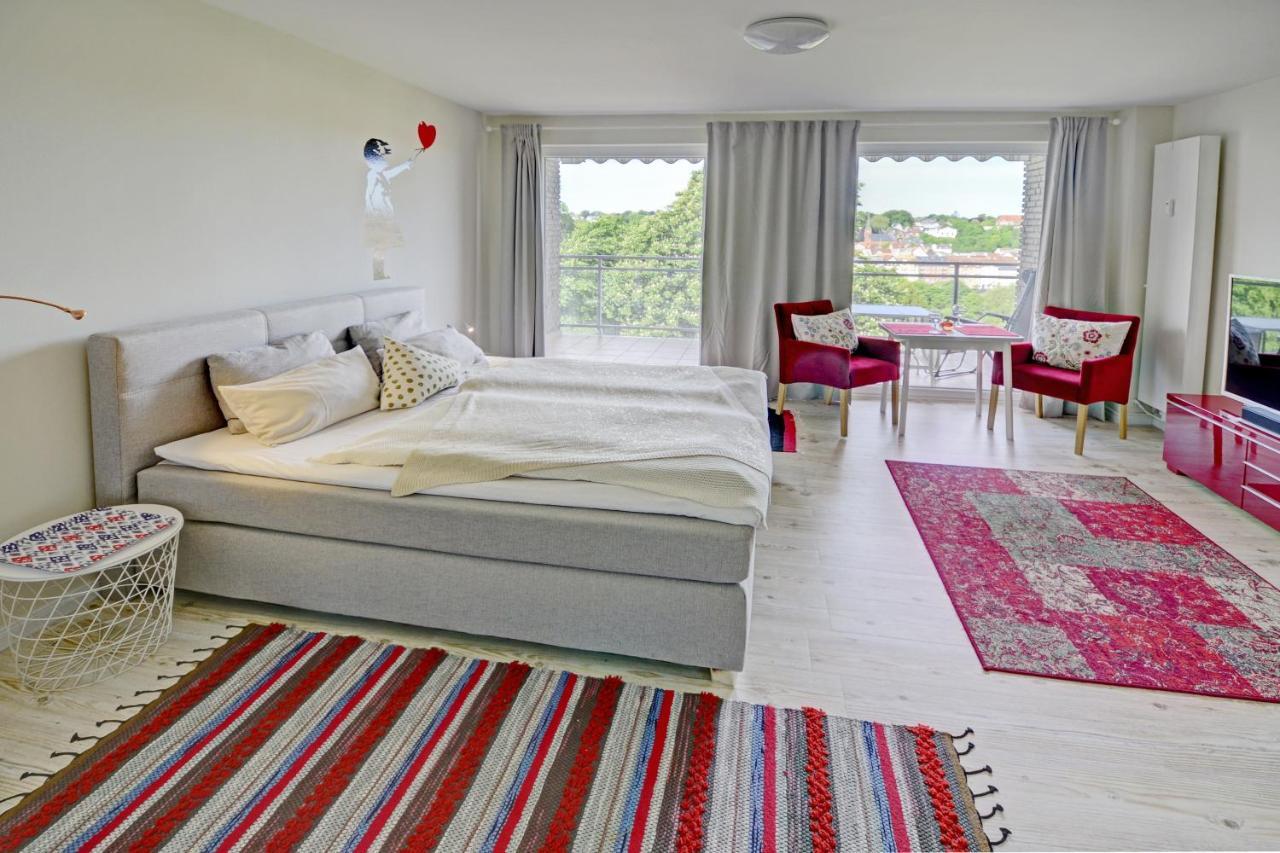 Fewo1846 - Flensview - Komfortables Studioapartment Mit Balkon Und Hafenblick Фленсбург Екстер'єр фото